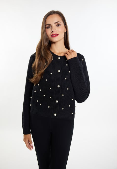 Faina Strickjacke Damen schwarz - Image 3