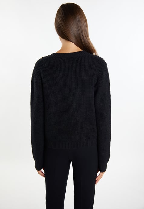 Faina Strickjacke Damen schwarz - Image 4