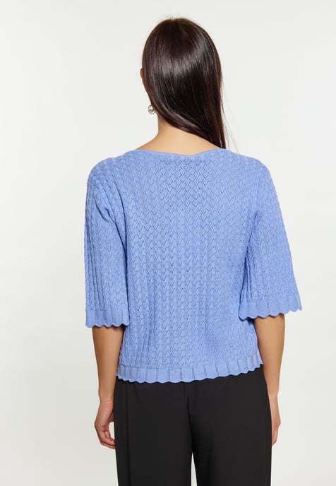 usha Strickjacke Damen taubenblau - Image 5