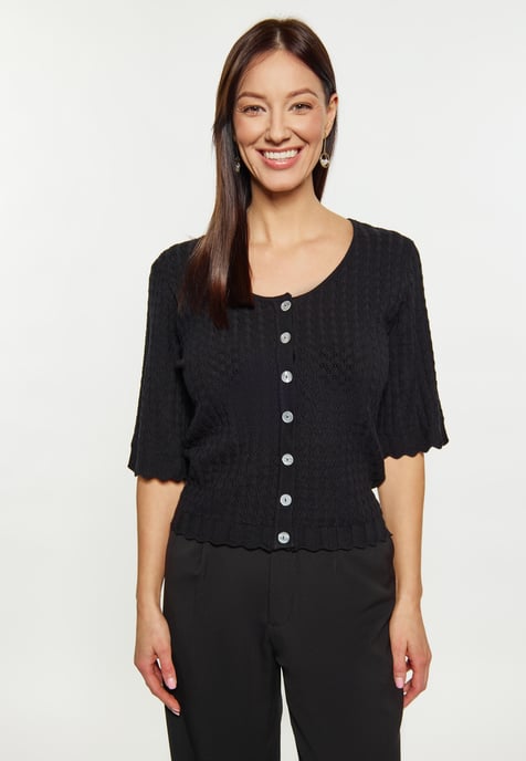 usha Strickjacke Damen schwarz - Image 3