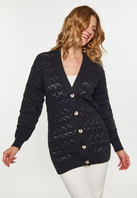 usha Strickjacke Damen schwarz - Image 3