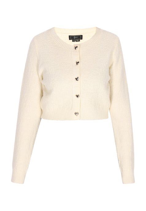 Faina Strickjacke Damen Wollweiß - Image 1
