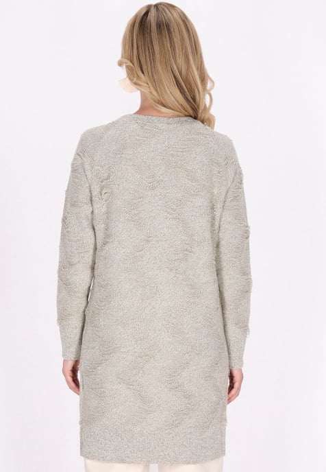 usha Strickjacke Damen Hellbeige Melange - Image 4