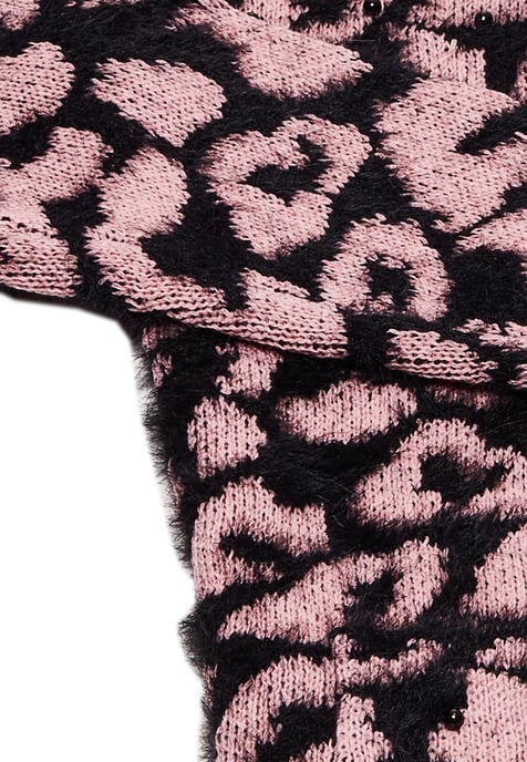 Faina Strickjacke Damen schwarz rosa - Image 3