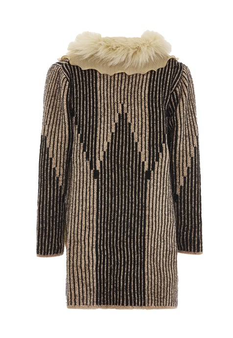 Faina Strickjacke Damen beige/schwarz - Image 2