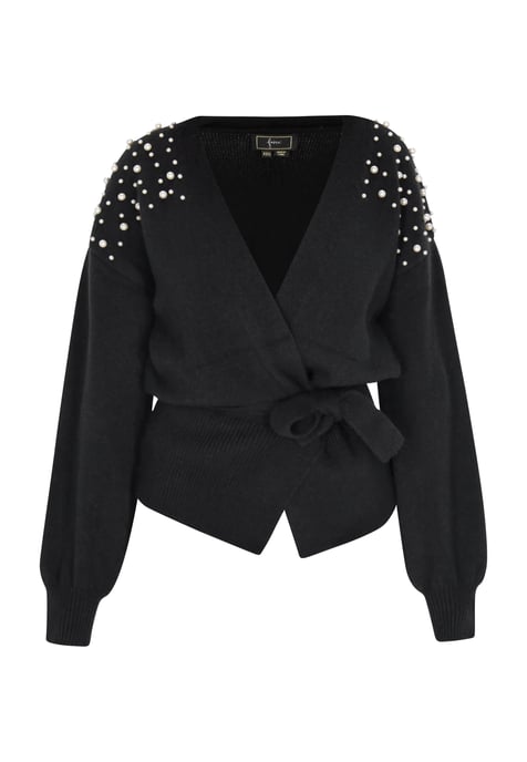 Faina Strickjacke Damen schwarz - Image 1