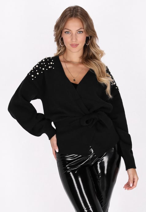 Faina Strickjacke Damen schwarz - Image 3