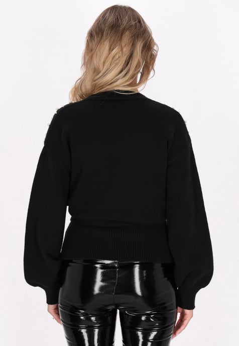 Faina Strickjacke Damen schwarz - Image 4