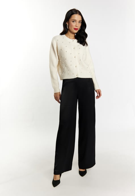 Faina Strickjacke Damen Wollweiß - Image 2