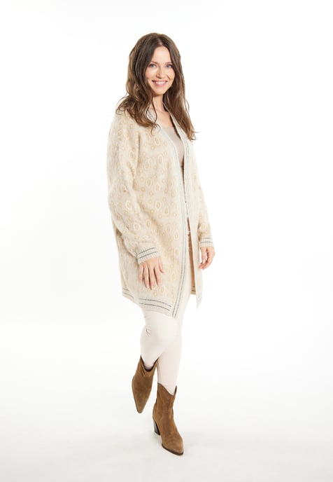 usha Strickcardigan Damen Beige Mehrfarbig - Image 2
