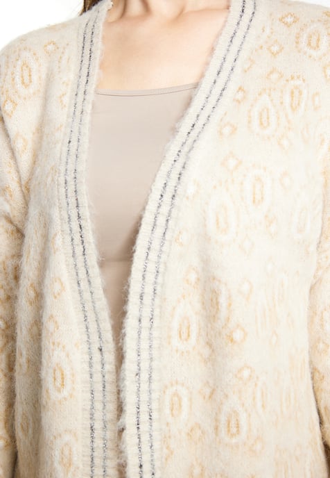 usha Strickcardigan Damen Beige Mehrfarbig - Image 5