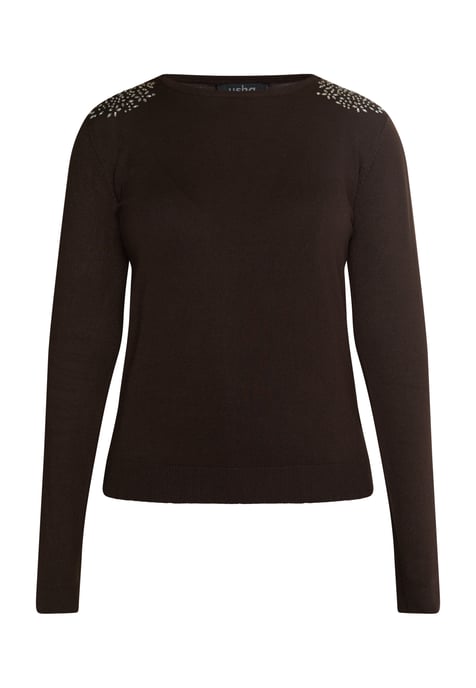 usha Strickpullover Damen dunkelbraun - Image 1