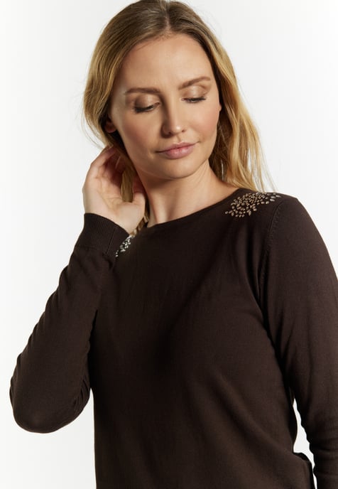 usha Strickpullover Damen dunkelbraun - Image 5