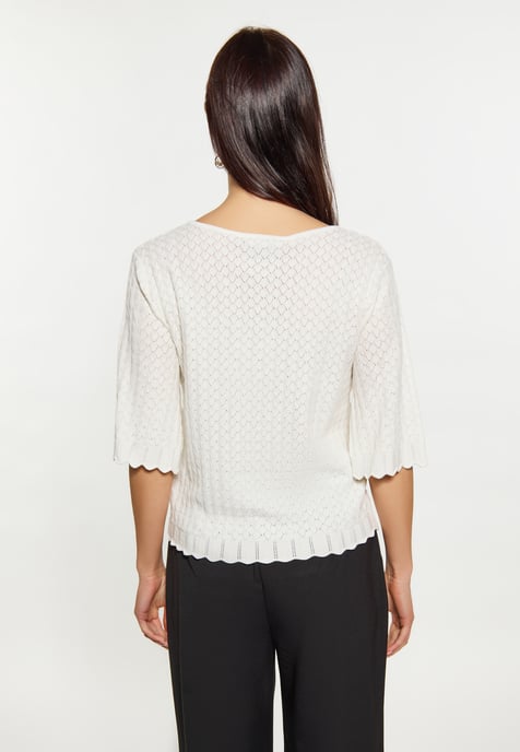 usha Strickjacke Damen Wollweiß - Image 5