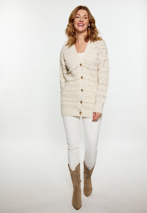 usha Strickjacke Damen Dunkelcreme - Image 2