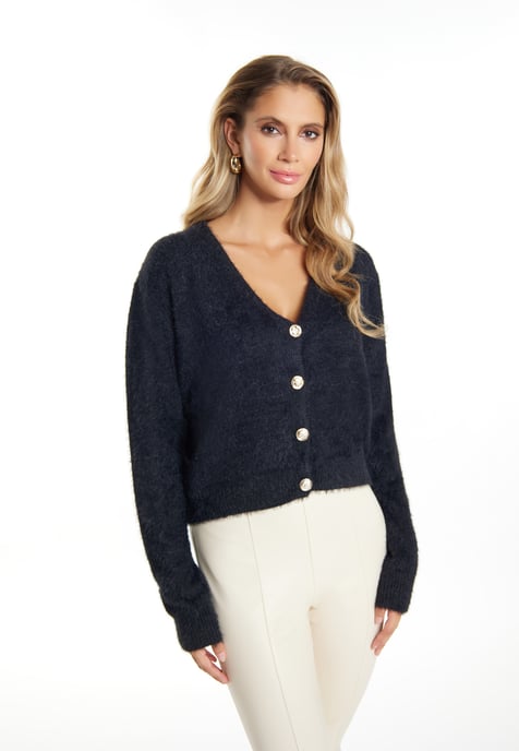 Faina Strickjacke Damen schwarz - Image 3
