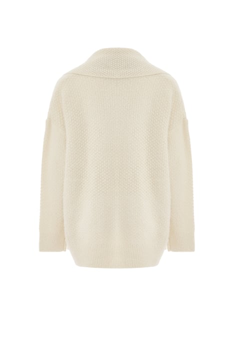 Faina Strickjacke Damen Wollweiß - Image 2
