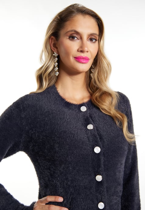 Faina Strickjacke Damen schwarz - Image 5
