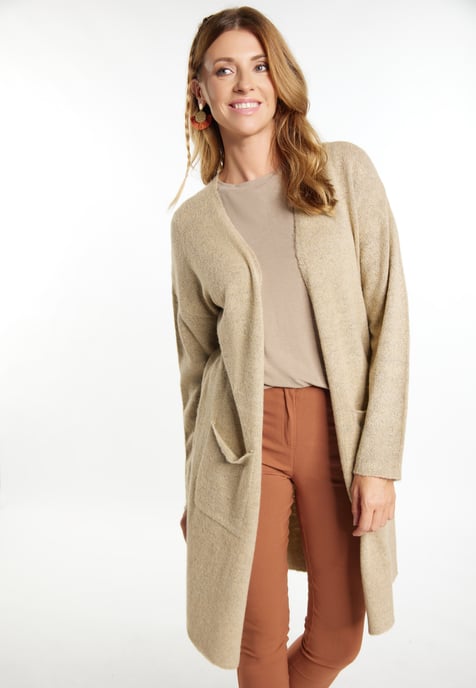 usha Langer Cardigan Damen Beige - Image 3