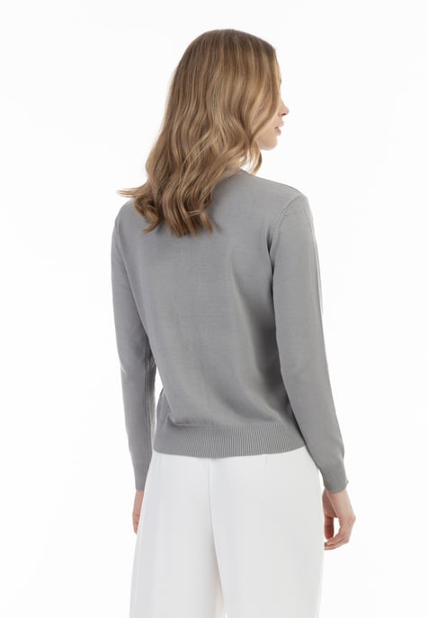 Faina Strickjacke Damen grau - Image 4