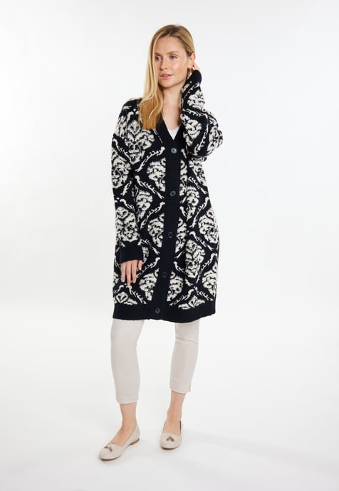 usha Strickjacke Damen schwarz/creme - Image 2