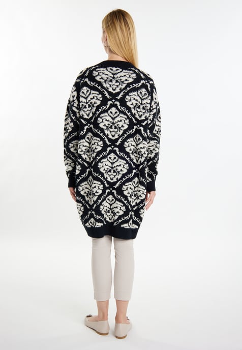usha Strickjacke Damen schwarz/creme - Image 3