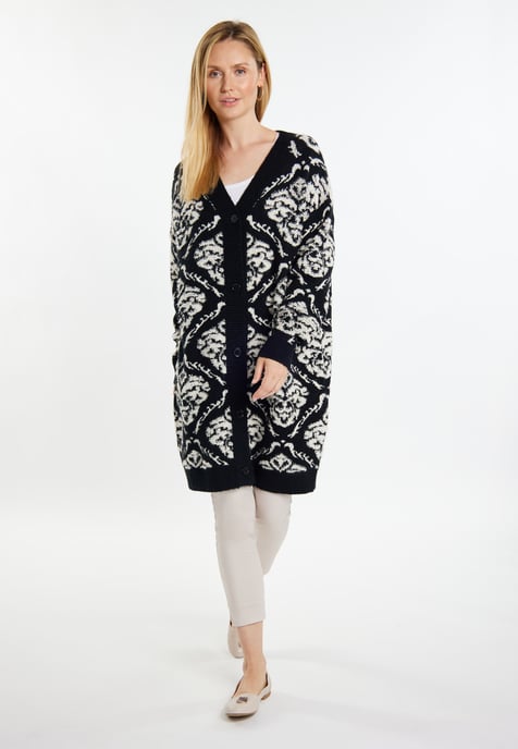 usha Strickjacke Damen schwarz/creme - Image 4