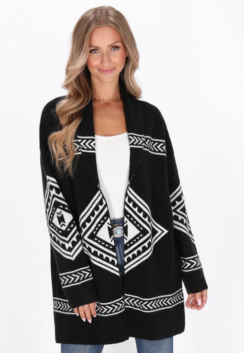 IZIA Strickjacke Frauen Schwarz - Image 3