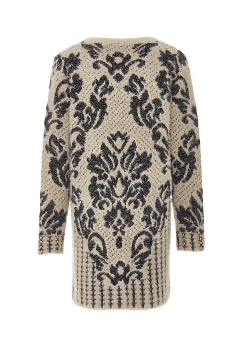 Faina Strickjacke Damen beige/schwarz - Image 2
