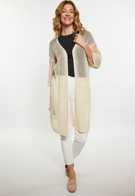 usha Strickjacke Damen Creme - Image 2