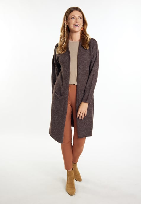 usha Langer Cardigan Damen dunkelbraun - Image 2