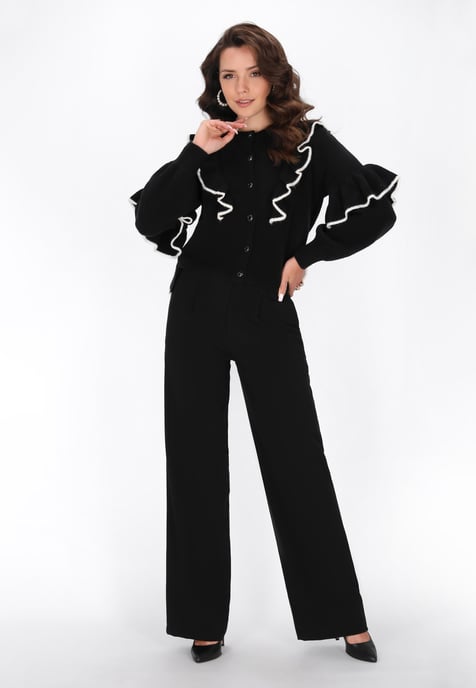 Faina Strickjacke Frauen schwarz-weiß - Image 2