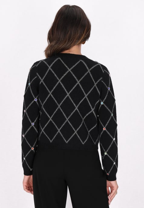 Faina Strickjacke Damen schwarz - Image 4