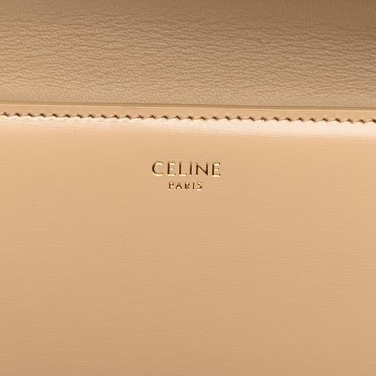 Beige Leder Kettenhandtasche - Image 5