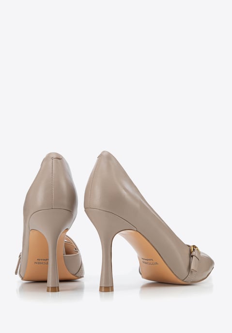 Wittchen Damen-Pumps aus Leder mit Riemen, Beige, Naturleder - Image 4