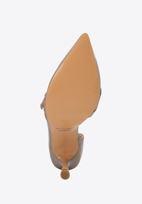Wittchen Damen-Pumps aus Leder mit Riemen, Beige, Naturleder - Image 6