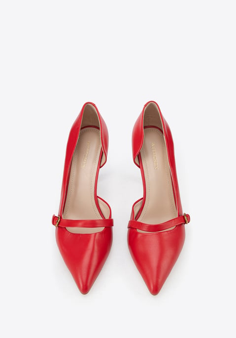 Wittchen Damen-Pumps aus rotem Leder mit Riemen - Image 3