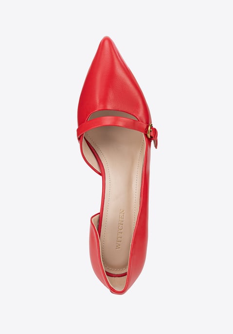 Wittchen Damen-Pumps aus rotem Leder mit Riemen - Image 5