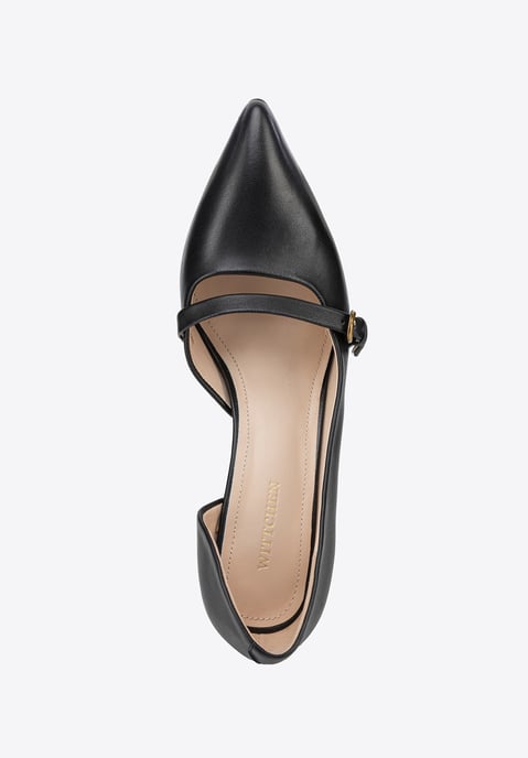 Wittchen Damen-Pumps aus Leder mit Riemen, Schwarz, Naturleder - Image 5