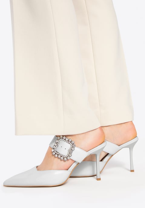 Wittchen Damen-Pumps aus Leder mit Stilettoabsatz, Weiß, Naturleder - Image 1