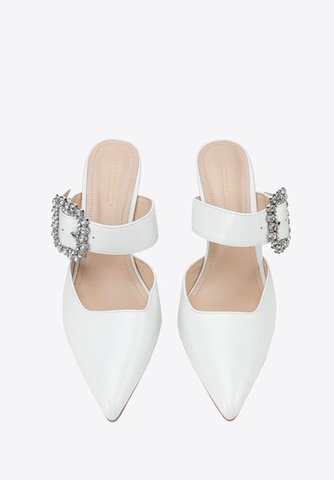 Wittchen Damen-Pumps aus Leder mit Stilettoabsatz, Weiß, Naturleder - Image 3