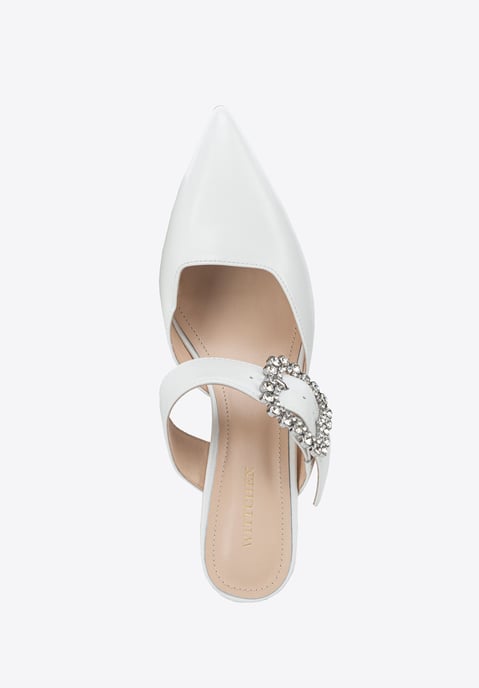 Wittchen Damen-Pumps aus Leder mit Stilettoabsatz, Weiß, Naturleder - Image 5