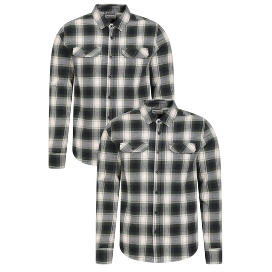Mountain Warehouse - "Trace" Hemd für Herren, Flanell (2er-Pack) (Dunkelgrün) - Image 1