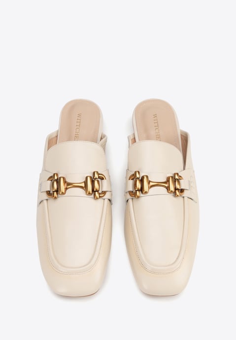 Wittchen Damen-Lederslipper mit offener Ferse, Beige, Naturleder - Image 3