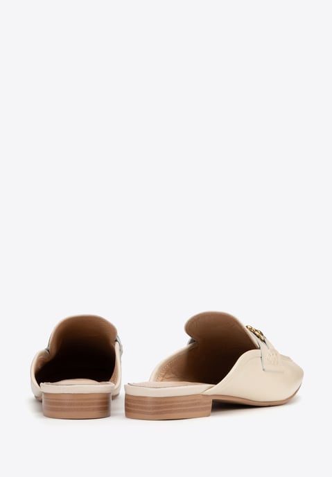 Wittchen Damen-Lederslipper mit offener Ferse, Beige, Naturleder - Image 4