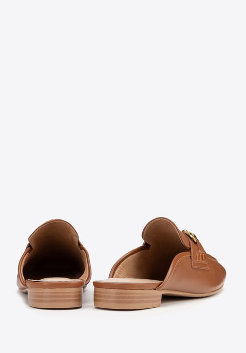 Wittchen Damen-Slipper aus braunem Echtleder mit offener Ferse - Image 4