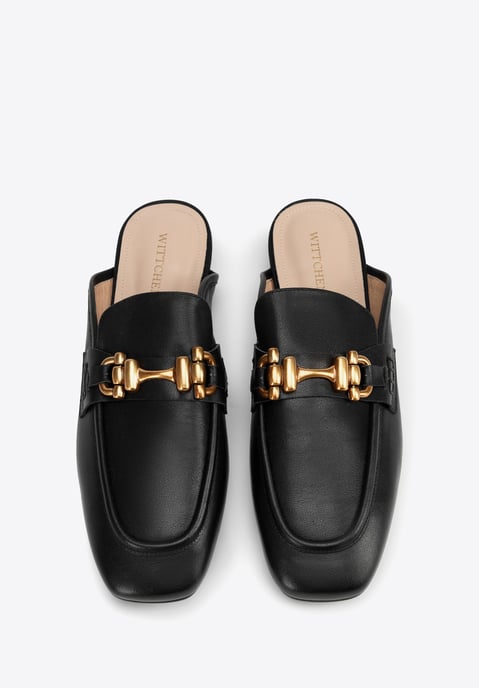 Wittchen Damen-Slipper aus Leder mit offener Ferse, Schwarz, Naturleder - Image 4