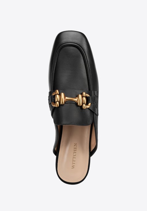 Wittchen Damen-Slipper aus Leder mit offener Ferse, Schwarz, Naturleder - Image 6