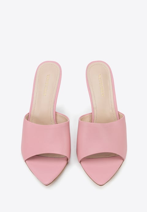Wittchen Damen-Pantoletten aus rosa Leder mit Absatz - Image 3