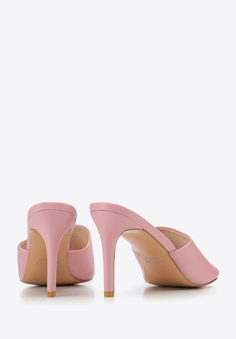 Wittchen Damen-Pantoletten aus rosa Leder mit Absatz - Image 4